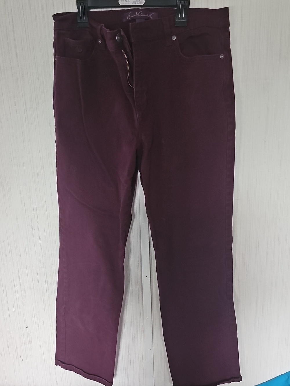 Gloria Vanderbilt Women's Corduroy Pants in Deep Plum